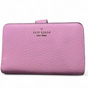 Kate‎ Spade Lena Medium Bifold Pebbled Leather Wallet
